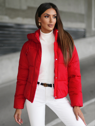 Kurtka zimowa damska pikowana czerwona OZONEE JS/16M9188/270Z
