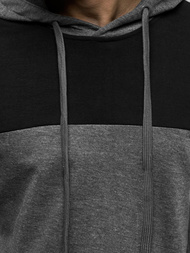 Толстовка з капюшоном чоловіча Темно-сіра OZONEE JS/JZ11060