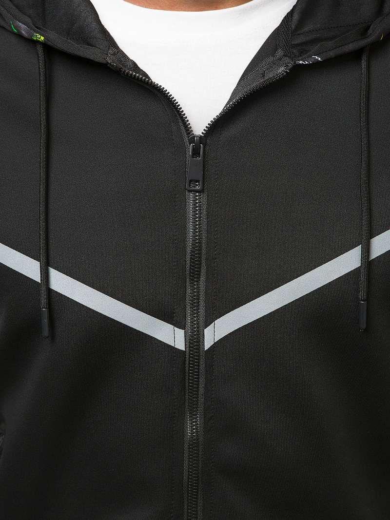 Спортивний костюм чоловічій Чорно-зелений OZONEE O/HM703Z