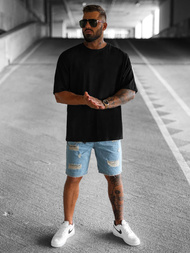 T-shirt męski oversize czarny OZONEE O/3433