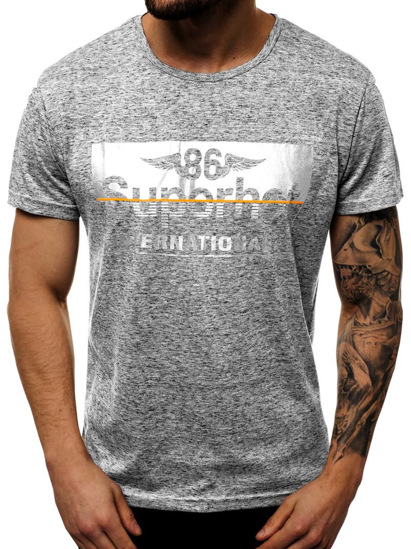 Футболка чоловіча Темно-сірий OZONEE JS/KS2056