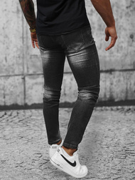 Spodnie jeansowe męskie czarne OZONEE NB/MP0021NZ