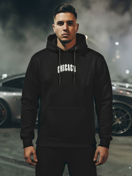 Bluza z kapturem męska czarna OZONEE JS/21B1903/3