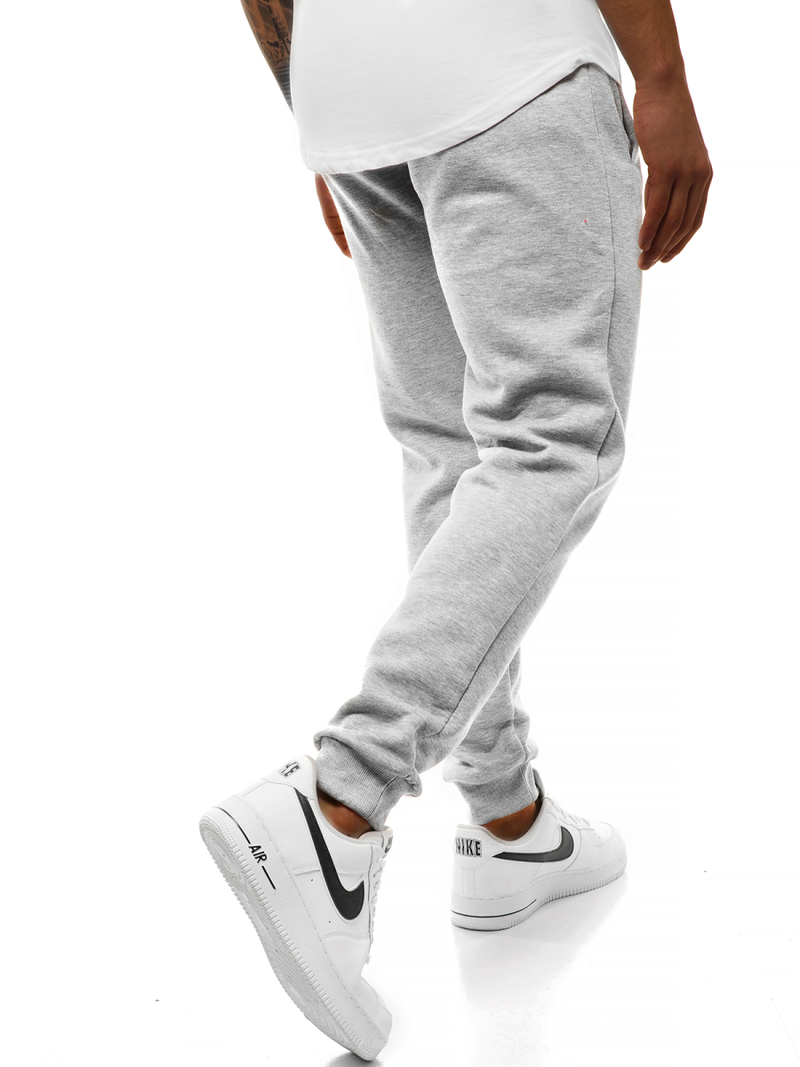 Spodnie dresowe męskie szare men/ck01