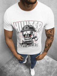 T-Shirt męski z nadrukiem biały OZONEE O/BL73