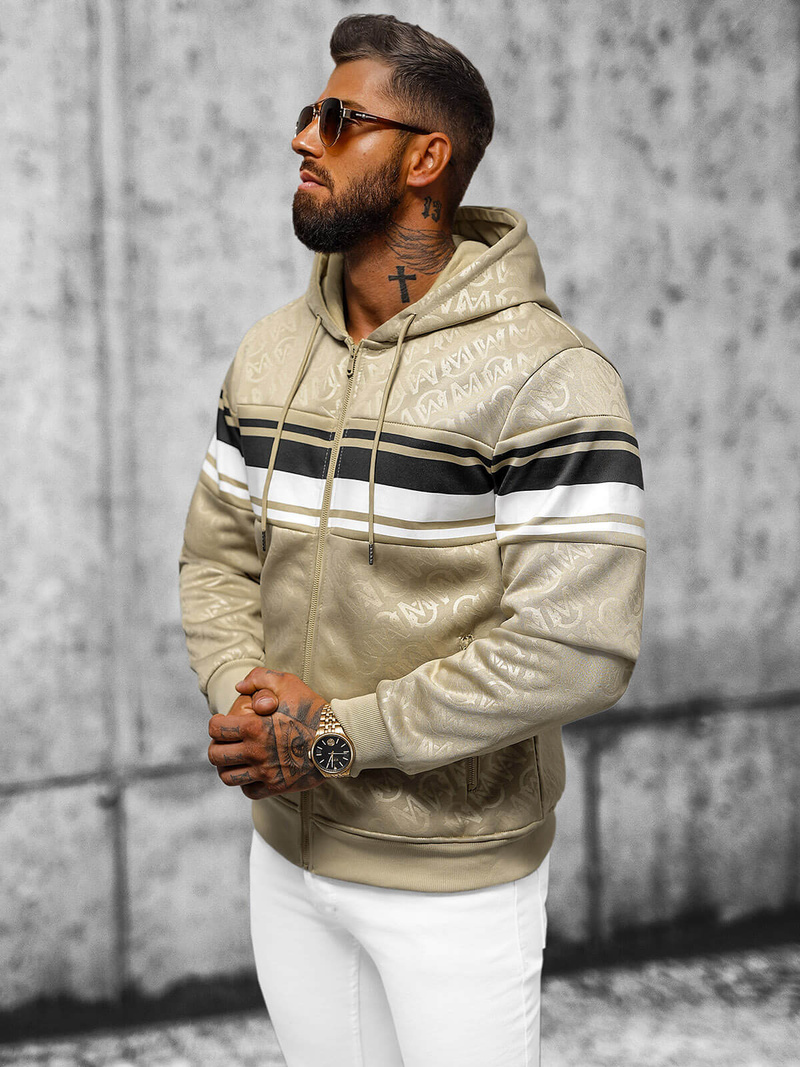 Толстовка чоловіча Бежева OZONEE JS/3B563