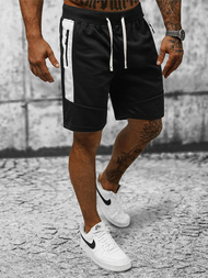 Spodenki dresowe męskie czarne OZONEE JS/8K936