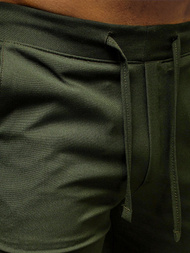 Spodnie męskie chino jogger materiałowe khaki OZONEE DJ/5539