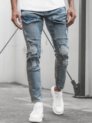 Spodnie jeansowe męskie jasno-niebieskie OZONEE DR/K139/22