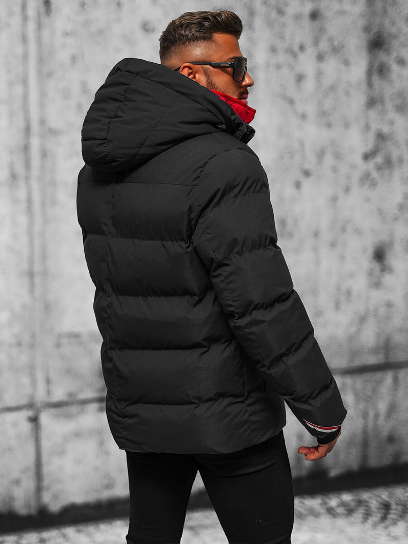 Kurtka zimowa męska pikowana czarna OZONEE JS/5M771/392