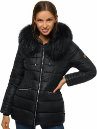 Kurtka zimowa damska czarna OZONEE O/SW027/1