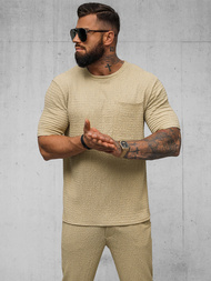 T-shirt męski camelowy OZONEE O/Y960T