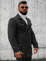 Płaszcz męski czarny OZONEE JS/79M3123Z