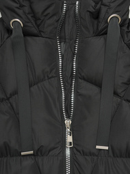 Kurtka zimowa damska długa pikowana czarna OZONEE JS/5M3163/392Z