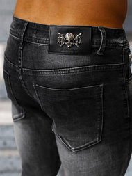 Spodnie jeansowe męskie czarne OZONEE NB/MP0169G