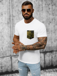 T-shirt męski biały OZONEE JS/8T85/2Z