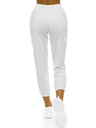 Spodnie dresowe damskie ecru OZONEE O/MB2001/21