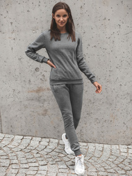 Komplet dresowy dwuczęściowy damski grafitowy OZONEE JS/68C20383/5
