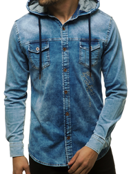 Сорочка чоловіча Яскраво-Синя OZONEE O/201144Z