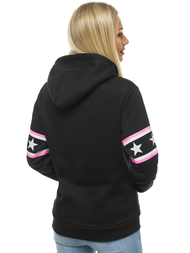 Bluza z kapturem damska czarna OZONEE JS/KSW2011