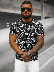 T-shirt męski czarny OZONEE JS/8T1205/3