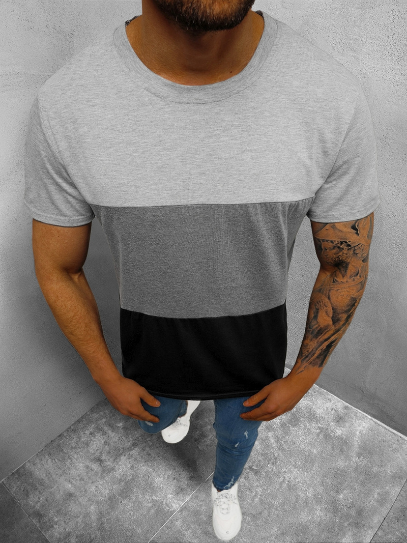 T-Shirt męski szary OZONEE JS/8T87/3