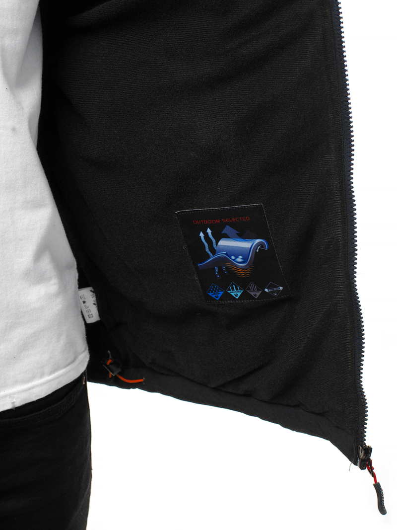 Куртка чоловіча Чорно-помаранчева OZONEE GE/12262