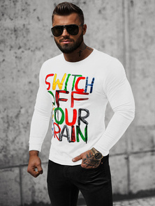 Longsleeve męski biały OZONEE O/B259