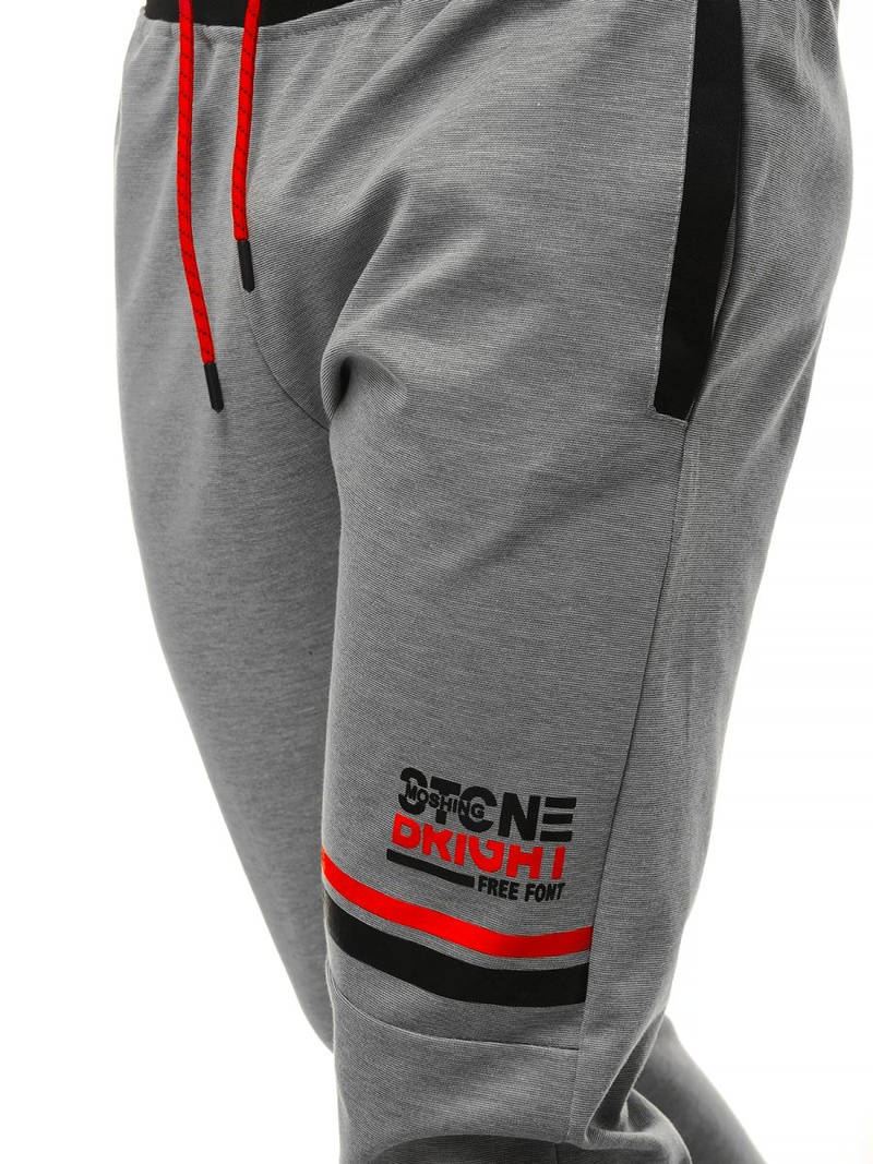 Spodnie dresowe męskie szare OZONEE JS/AM108