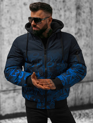 Kurtka zimowa męska pikowana granatowa OZONEE JS/27M8102