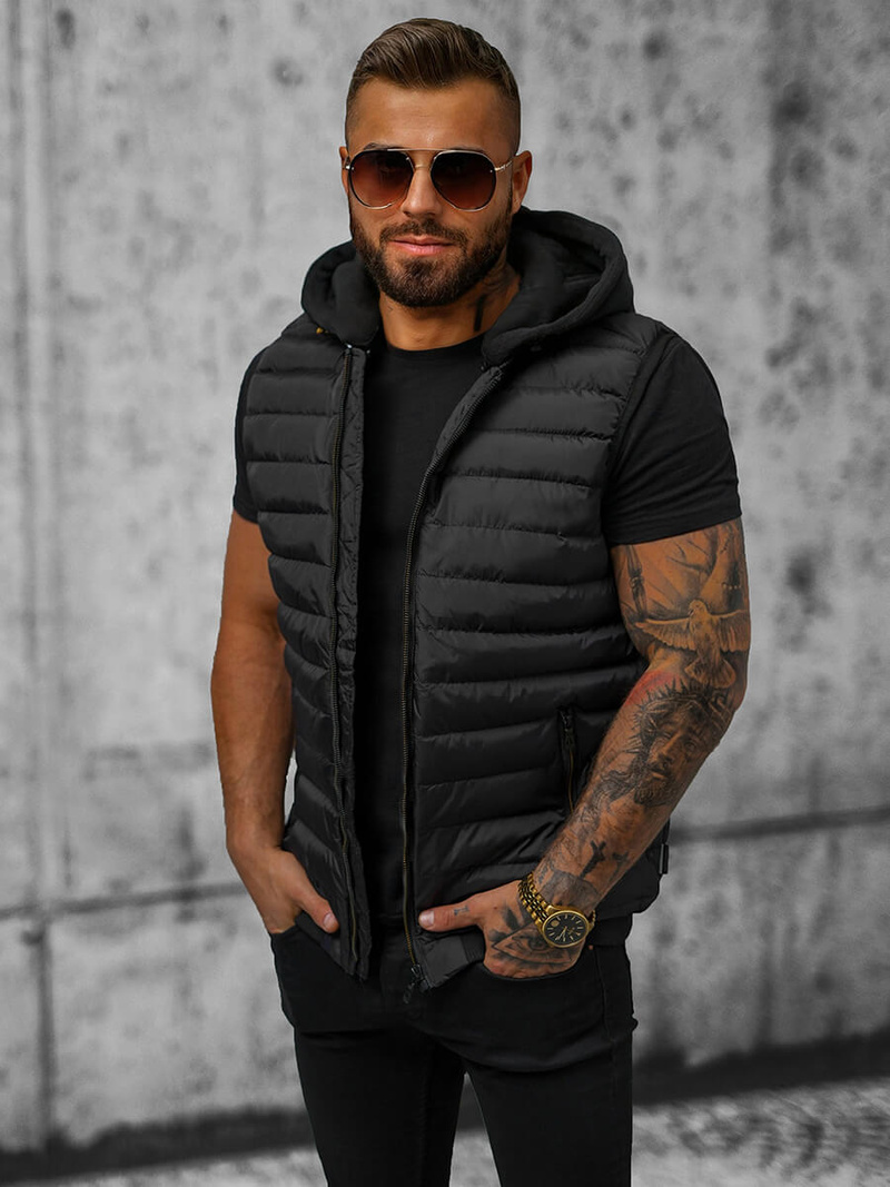 Безрукавка чоловіча Чорна OZONEE N/7135Z