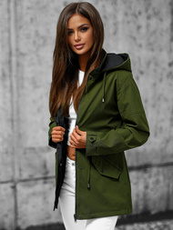 Kurtka damska dwustronna zielona OZONEE JS/16M9081/136