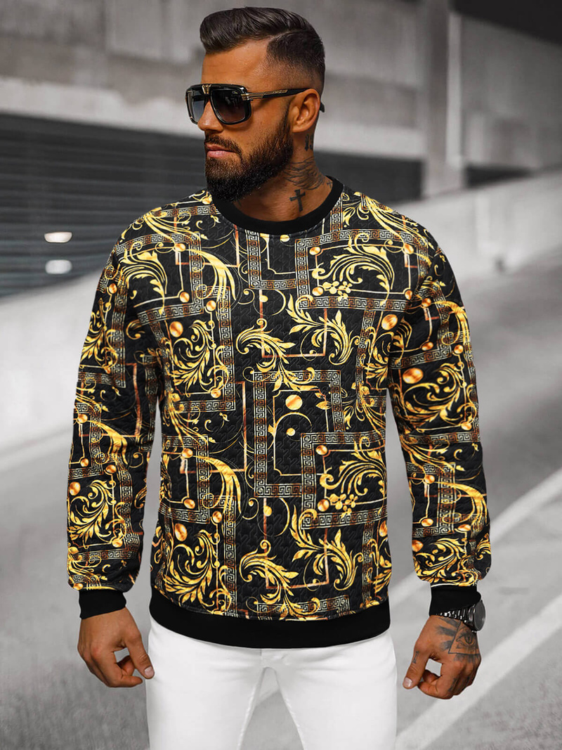 Bluza męska czarna OZONEE O/D7147Z