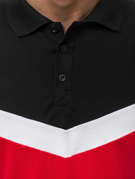 Koszulka męska polo czerwona OZONEE O/1501Z