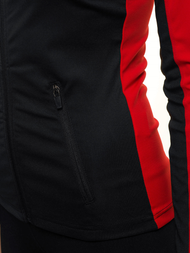 Bluza damska rozpinana czarno-czerwona OZONEE JS/HD149/5