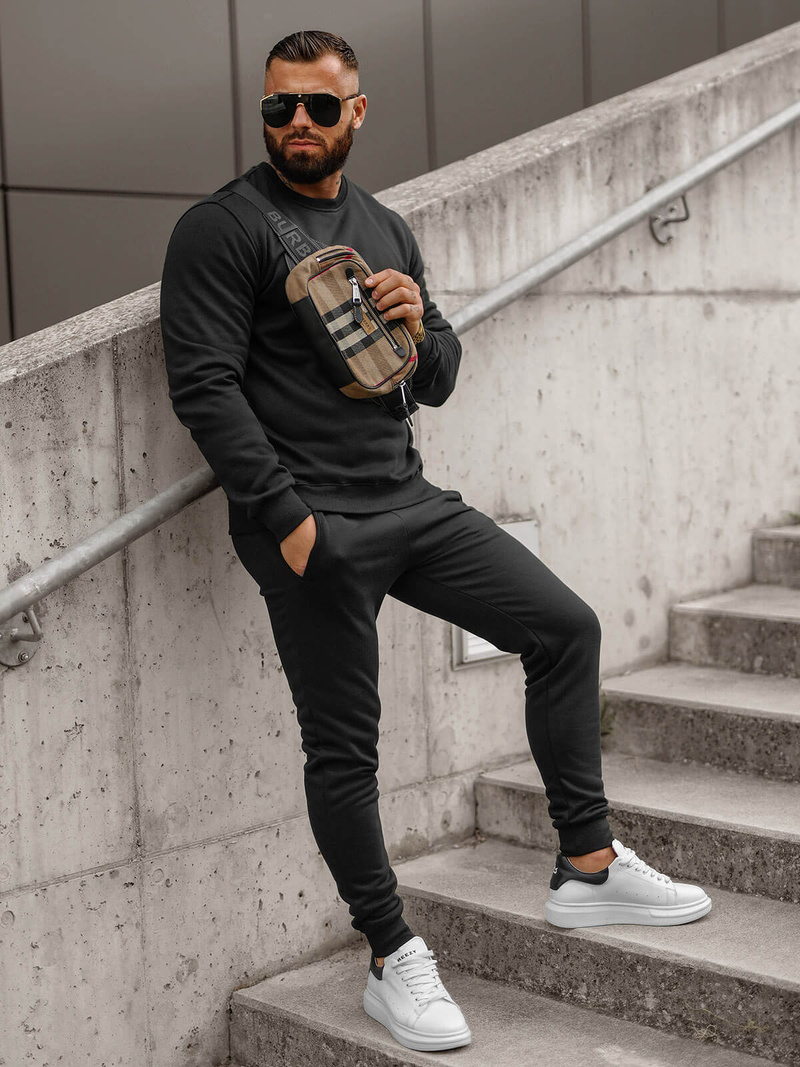 Спортивний костюм чоловічій Чорний OZONEE JS/68C10380/3Z