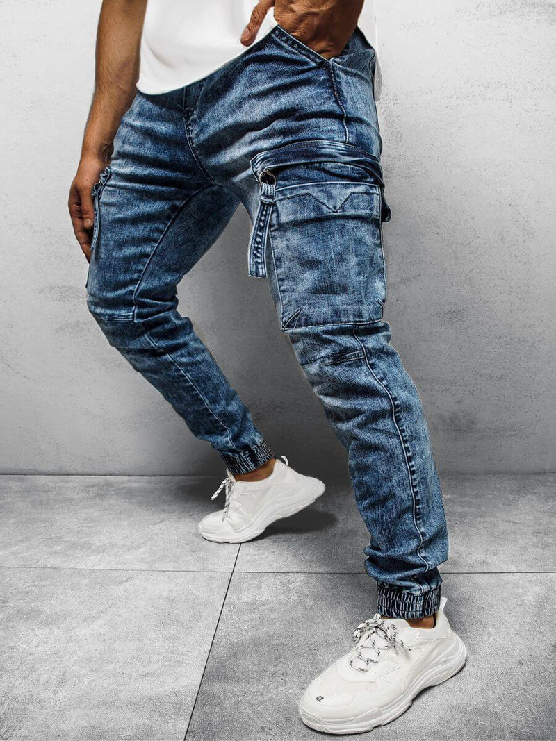 Штани чоловічі джоггери Синi OZONEE O/TF039