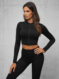 Жіночий спортивний костюм з двох частин чорний OZONEE O/SY2308