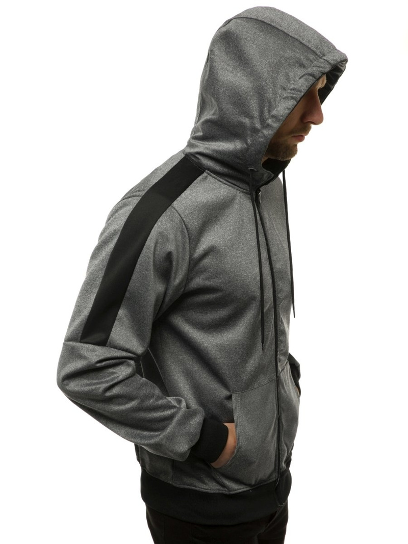 Bluza męska rozpinana grafitowa OZONEE JS/99005