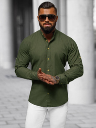 Koszula męska ciemno-zielona OZONEE O/V86