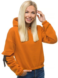 Bluza damska z kapturem camelowa OZONEE O/12104