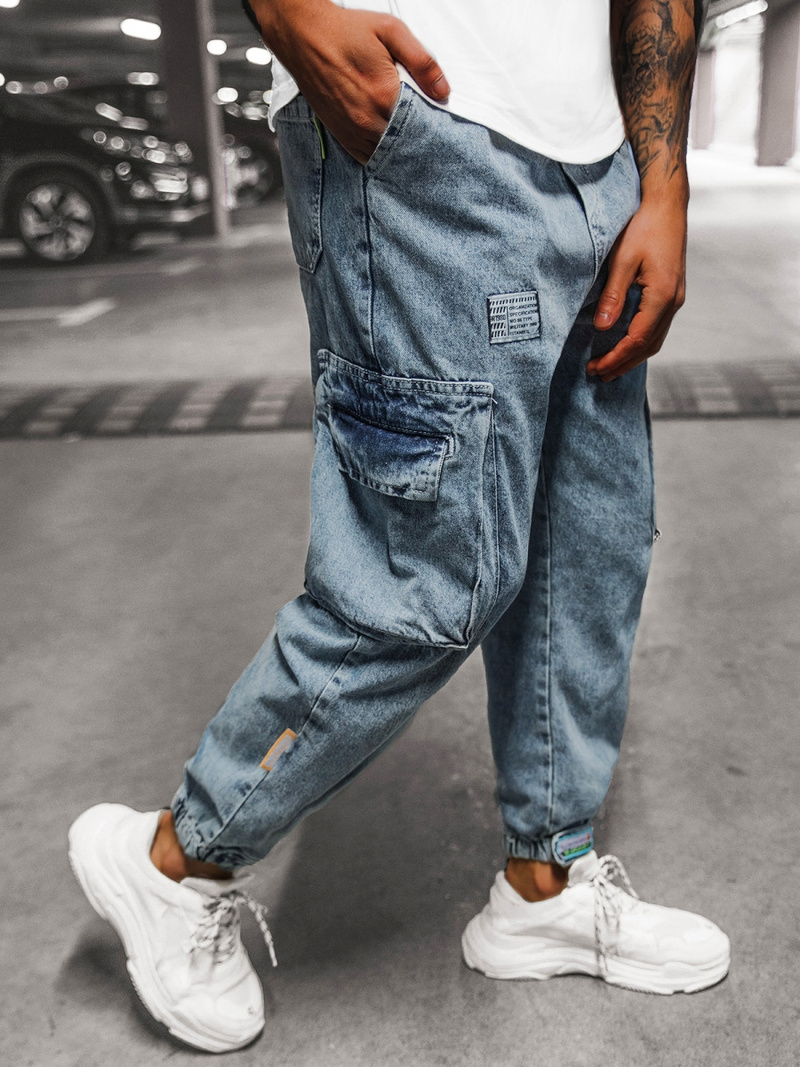 Штани чоловічі джоггери Синi OZONEE O/6207