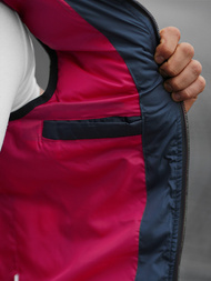 Kamizelka męska pikowana z kapturem granatowa OZONEE N/7129Z