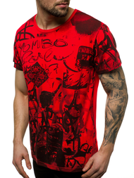 T-Shirt męski czerwony OZONEE JS/KS1987