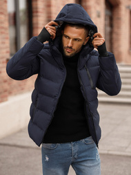 Kurtka zimowa męska pikowana granatowa OZONEE JS/5M756/215Z