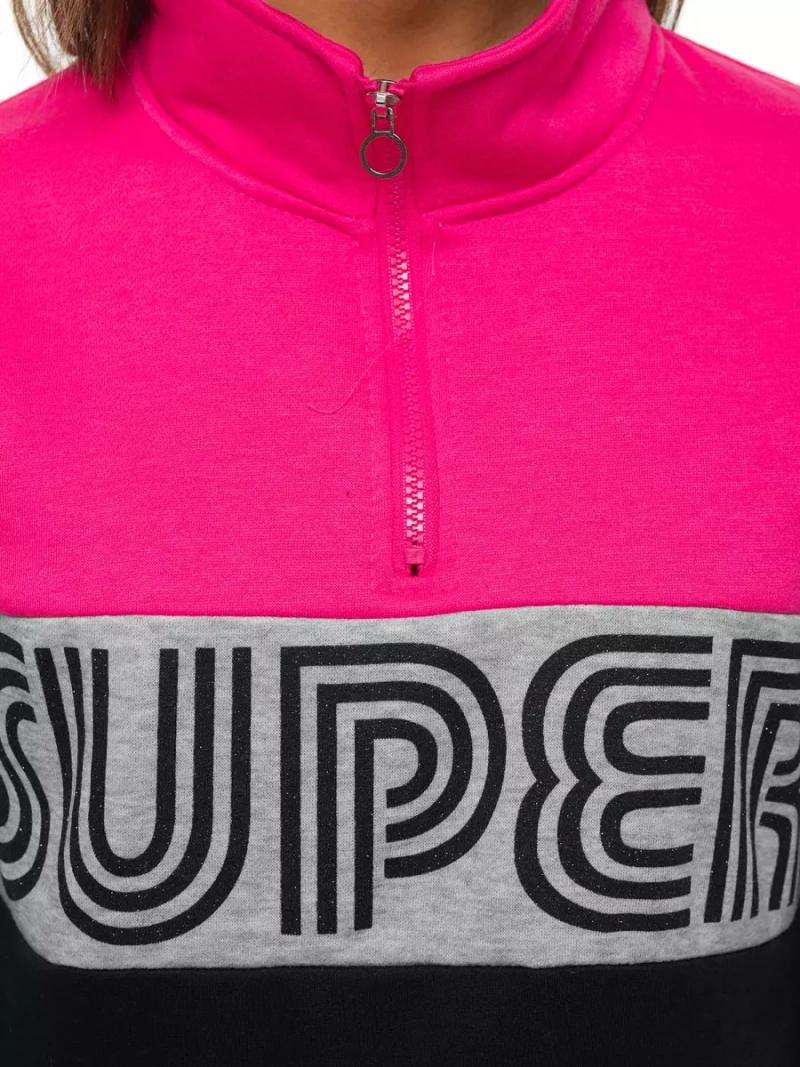 Жіноча Толстовка Рожевo-Чорна OZONEE JS/B26019