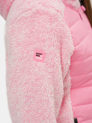 Kurtka damska rozpinana z kapturem różowa OZONEE JS/KSW7001