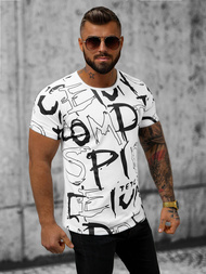 T-shirt męski biały OZONEE JS/KS1972Z