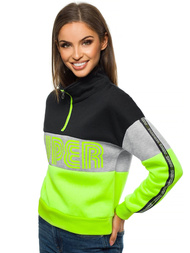 Bluza damska czarno-zielona OZONEE JS/B26019
