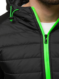 Kurtka przejściowa męska czarna OZONEE JS/M10002